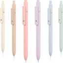 Hapikalor Gel Pens, 6 Pcs 0.5mm Quick Dry Black Ink Pens Fine Point Smooth Writing Pens, Cute Gifts for Women Stocking Stuffers for Teen Girls (1 Count (Pack of 6), Multicolor)