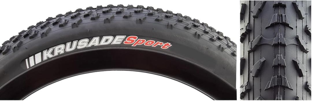 Kenda Krusade Sport Tire 26x4.0 Black SRC 60TPI Wire Fat Bike 30psi eBike 26"