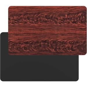 Flash Furniture Glenbrook 30'' x 48'' Rectangular Table Top with Black or Mahogany Reversible Laminate Top