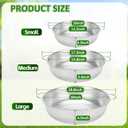 Gisafai 3 Pcs 10/12/16 Quart Stainless Steel Colander Set for Kitchen Micro Perforated Exlarge Metal Pasta Strainer with Handles Metal Mesh Strainer Net Basket Self Draining Solid Base for Pasta