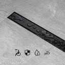 SaniteModar Linear Shower Drain 20 inch Matte Black with Tile Insert Panel