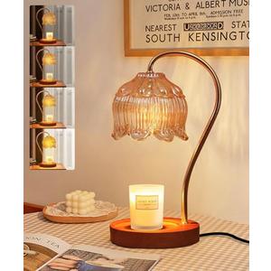 Candle Warmer Lamp Dimmable with Timer- Mothers's Day Gifts for Mom, Fragrance Flower Candle Lamp with 2 *50W Bulbs, Wax Melter Warmer Lamps for Jar Candle, Christmas Halloween House Warming Gifts