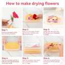 Silica Gel Flower Drying Crystals 5LBS, Reusable Color Indicating Flower Drying Silica with Airtight Container and Brush, DIY Wedding Bouquet Flower Preservation Kit, Fine Bead Size<1mm