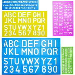 2 x Mr. Pen Letters and Numbers Alphabet Templates, Letter Stencils, Pack of 5
