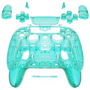 eXtremeRate Full Set Shell with Buttons Touchpad Compatible with p s 5 Edge Controller, Emerald Green Replacement Decorative Trim Shell Front Back Plates Compatible with p s 5 Edge Controller