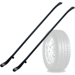 2pcs Tire Mount and Demount Iron Tire Changing Removal Tool Upgraded 34645 Tire Iron for Tire Bar Tubeless Tires Auto/Truck Maintenance Replace Manual Tire Changer，40 in x 4/5 in Black