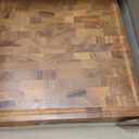SHUMARU 17" Mahogany End-Grain Cutting Board 1.6" Thick Professional Butcher Block Handmade in Bali Knife-Friendly, Deep Juice Groove & Non-Slip Feet Artisan Wood Prep Station