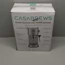 CASABREWS CM5418 Espresso Machine 20 Bar, Compact Espresso Maker with Steam Milk Frother, Stainless Steel Coffee Machine with 34oz Removable Water Tank for Cappuccino, Gift for Women or Men, Silver