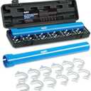 Orion Motor Tech Inner Tie Rod Removal Tool Kit, Inner Tie Rod Tool for Tie Rod Removal and Installation, Master Inner Tie Rod Tool Set with 12 Crowfoot Adapters 1/2 Inch Drive Tube