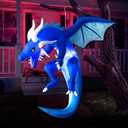 Joiedomi 5 Ft Tall Halloween Inflatables Hanging Ice Dragon Outdoor Decorations, Hanging Ice Dragon Blow Up for Yard with Build-in LEDs, Halloween Inflatables Party Supplies Outdoor Decor for Yard