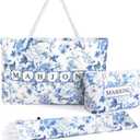 Empty Mahjong Tile Bag for Mahjong Set,Mahjong Bag The Perfect Mahjong Gifts for Women,Mahjong Bags for Tiles and Racks,Mahjong Rack Bag for American Mahjong Tile Set(Bule)