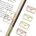 100PCS Envelope Shape Paper Clips Metal Funny Bookmarks Decorative Paper Clamps for School Office Home (Gold)