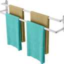 Double Towel Bar 32 Inch, Towel Rack for Bathroom, Wall Mount Bathroom Towel Holder, Stainless Steel Bathroom Towel Rack, Double Towel Hanger Towel Rod(Brushed Nickel)