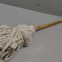 Large Wet Deck Cotton Mop with Solid Wood Handle (11 Oz, White)