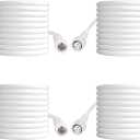 Amico 4FT 3 PIN Extension Cord, 24AWG 300V 80C Extension Cable only for Amico Slim LED Recessed Lighting, Ultra-Thin Ceiling Lights Accessories, 4 Pack, UL Listed, 3 PIN A Style