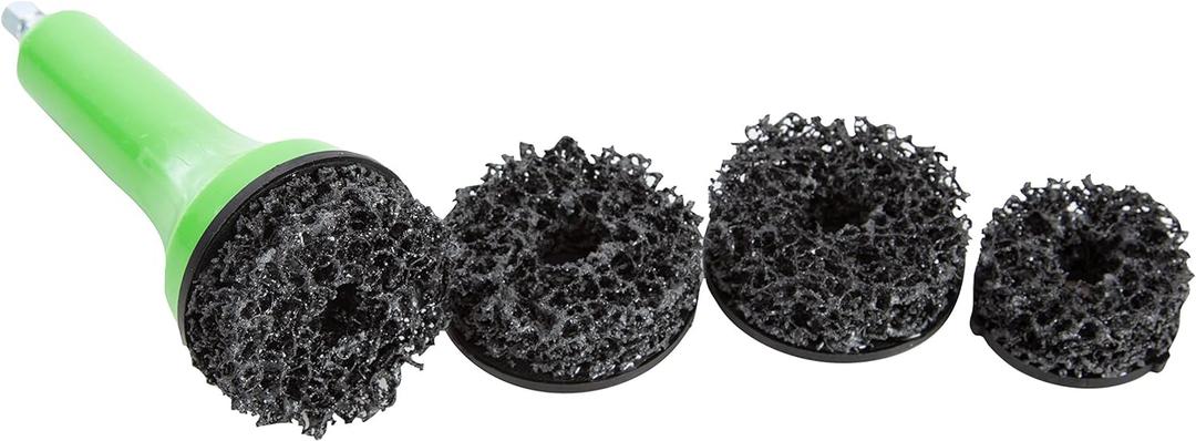 OEMTOOLS 24686 Brake Hub Resurfacing Kit, Brake Hub Cleaning Kit for Rust, Wheel Stud Cleaning Kit, Clean Lug Nuts on the Wheel Hub, Includes 4 Pads