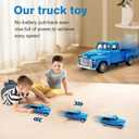 Little Blue Truck Toy for Toddlers 2 3 4 5 6 7 8 Year Old Boys Girls,1:32 Alloy Toddlers Car Toy Driveable,Car Door Can Open,Toy Trucks for Kids Easter Christmas Birthday Gifts