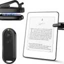 CoBak Remote Control Page Turner for Kindle - World's 1st Single-Clip Controlled Left/Right Flip for Paperwhite Colorsoft Ipad Reading Kobo Comics/Novels Taking Photos Camera Recording Remote Triggers (Dual Button(Backward/Forward ), Black)