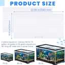 Sieral 2 Pcs Clear Aquarium Canopy Set Polycarbonate Greenhouse Panels 22.95 x 16.61 x 0.24 Inch for 75/90/110 Gallon Fish Tank with Center Brace Aquariums Cover Fish Tank Lid