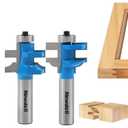 Ogee Rail and Stile Router Bit Set, Newdeli 1/2 Shank Tungsten Cabinet Edged Door Router Bit, Raised Panel Milling Cutter Tools, for Doors, Frames, Cabinets and More