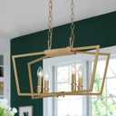 KSANA Gold Chandeliers 4-Light Modern Chandelier Light Fixture Adjustable Hanging Height Chandelier for Dining Room, Kitchen Island, Living Room