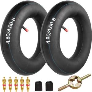 FVRITO 4.80/4.00-8" 480/400-8 Inner Tubes with Straight Stem Valve Gap Replacement for Mowers,Hand Trucks,Wheelbarrows,Carts Generators,Yard Trailers,Dollies,Trolleys,Wagons Pack of 2