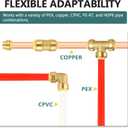 (Pack of 5) Niikappu 3/4 Inch x 3/4 Inch MNPT male Threaded Elbow Fitting, Push to Connect Brass Plumbing Fitting, PEX, CPVC, PE-RT Pipes with Disconnect Clip