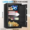 5.2 Cu Ft Large Home Safe Box Fireproof Waterproof, Personal Security Safe with Digital Keypad, Spare Keys, Alarm System and 3 Removable Shelves, Fire Document Safes for Home Money Medicine Valuables