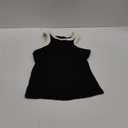 SUUKSESS Women Padded Cotton Ribbed Tank Tops 2025 High Neck Racerback Basic Tops (X-Small, Black With White)