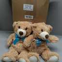 Sliner 33 Pcs Bear Centerpieces for Baby Shower Decorations Baby Shower Table Centerpieces with Bears Mason Jars Roses Bouquet Tags Burlap Rope for Gender Reveal Birthday Party Decoration(Blue)
