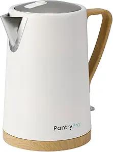 1.7L 1500W Rapid-Boil Electric Kettle - Stainless Steel Interior - Auto Shut-Off, Boil-Dry Protection, LED Indicator, Wide Opening 