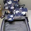 Somago 4 Piece Kid's Luggage with Backpack Set for Boys Girls Spinner 18" Hardside PC Rolling Carry on Suitcase with TSA Lock (Seashell Navy)
