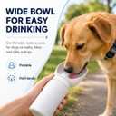 Silicone Portable Dog Water Bottle, 550ml/ 19OZ Leak-Proof Pet Travel Water Dispenser with Foldable Bottle for Outdoor, Hiking, Walking