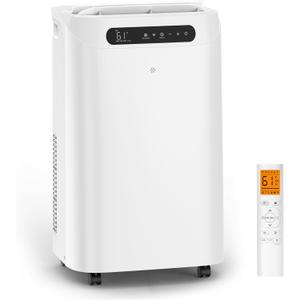 14000 BTU Portable Air Conditioners for Room up to 700 Sq. Ft, 3-IN-1 Portable AC Unit with Fan Dehumidifier, Drainage-free Cooling, 48 dB Quiet Sleep Mode, 24H Timer, Auto Swing, Windows Kit Included