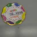 50pcs Happy Birthday Plates 7in Scalloped Colorful Candle Paper Plates Polka Dots Birthday Disposable Rainbow Dots Tableware for Home Brunch Birthday Decorations Party Baby Shower Favors 50