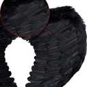 Angel Costume Wings and Halo Angel Costume for Women Girls Kids Halloween Christmas (23 In x 15 In, Black)