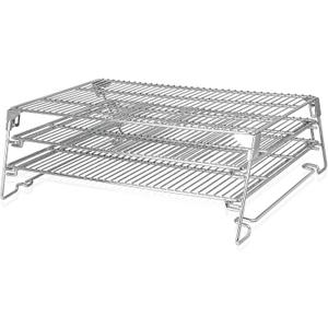 21" 3-Tier Foldable Sliding Jerky Racks for Traeger, Pit Boss, GMG, Camp Chef and More Smoker Grills, 830" Cooking Space Expansion Accessory for Barrel Pellet Grills