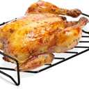 Rib Racks for Grilling and Smoking,Turkey Roasting Rack,Can Be Used On Both Sides 1210" Black