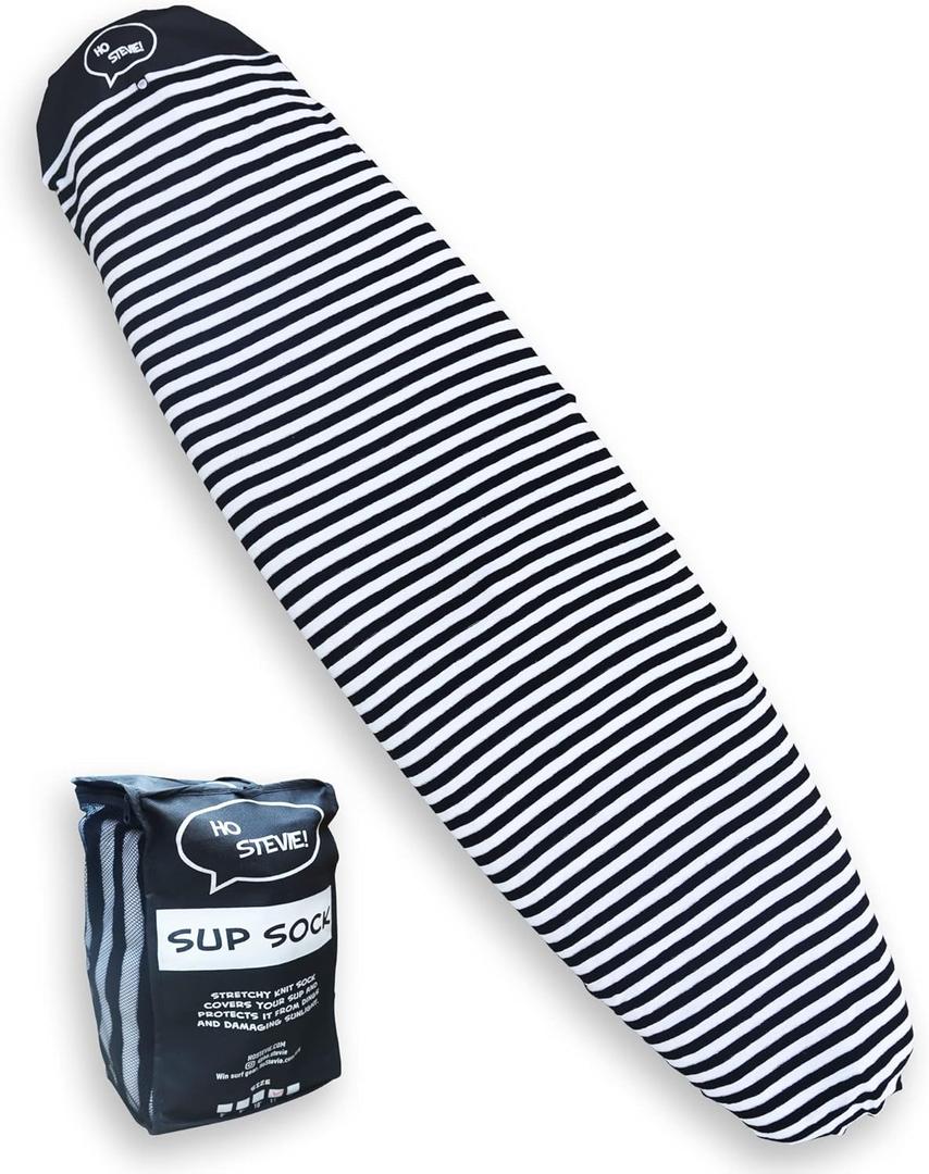 Ho Stevie! SUP Sock Cover - Avoid UV Sun Damage - Stretchy Protective Bag for Stand Up Paddle Boards (11'0", Black/White) Ho Stevie! SUP Sock Cover - Avoid UV Sun Damage - Stretchy Protective Bag for Stand Up Paddle Boards (11'0", Black/White)