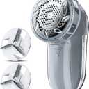 Bymore Fabric Shaver, Lint Remover, Lint Shaver Defuzzer Sweater Shaver for Clothes and Furniture AC Adapter or Battery Operated Pill Fuzz Remover (5.75*2.60*2.64in, Gray)
