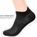 Compression Running Ankle Socks (6 Pairs) for Men & Women, Running Socks With Arch Support (Black)