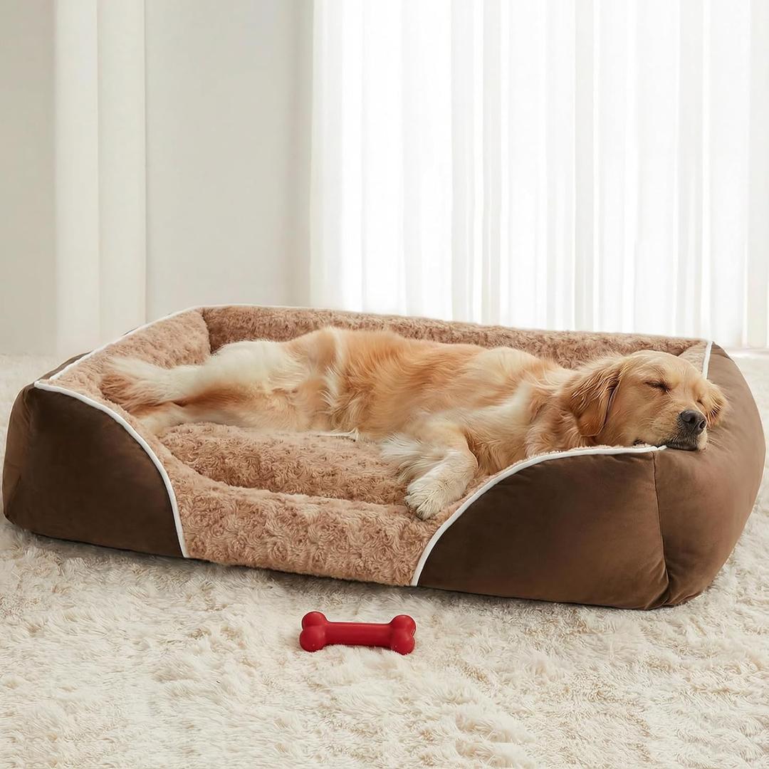 RRPETHOME Dog Beds Medium Sized Dog,Washable Rectangle Dog Bed for Medium Dogs,Orthopedic Pet Sofa Bed, Dog Couch Bed with Anti-Slip Bottom