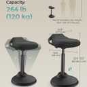 SONGMICS Ergonomic Wobble Stool, Height Adjustable Standing Desk Stool 23.6-33.3 Inches, Swivel Balance Chair with Non-Slip Base, Standing Chair, for Active Sitting, Office, Home, Ink Black UOSC02BK