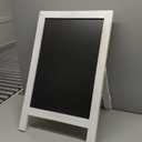 Glitzhome A-Frame Chalkboard Sign 30"x20" Wooden Sandwich Board Easel Sign Outdoor Standing Wall Chalkboard for Restaurants, Cafes, Weddings(White)