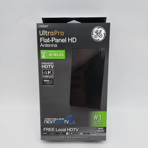 GE 34342 Pro Flat Panel HD Indoor TV Antenna 40-mile Range 4k Ultra 1080p Full