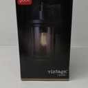 Xavier 1-Light Matte Black Hardwired Outdoor Indoor Wall Lantern Sconce with Seeded Glass Shade