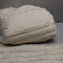 BEDELITE Boho Twin/Twin XL Comforter SetBeige Tufted Striped Bed Set 2 Pieces, Soft Vintage Farmhouse Comforter for College, Boho Home Dorm Decor, Fluffy Jacquard Bedding with 1 Pillow Sham