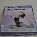 Pilates Essentials Kit for Women, Home Workout Equipment with 12'' Magic Circle, Mini Ball, 5 Resistance Bands, Hip Thrust Belt & Accessories, Pilates Ring Set for Toning, Strength & Flexibility (Pink)