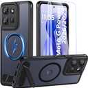 OWKEY for Motorola Moto G Power 5G 2026 Case/Moto G Power 5G 2025 Case with Invisible Kickstand Compatible with MagSafe, Magnetic Shockproof Translucent Cover Phone Case Moto G Power 5G 2026/2025,Black