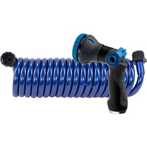 SpringHose Marine 3/8in Inside Diameter x 15ft Salt Water Resistant Hose Boat Hose Coil Polyurethane - Premium and Lightweight Marine Washdown Hose for Boat Saltwater - Made in Canada, Blue